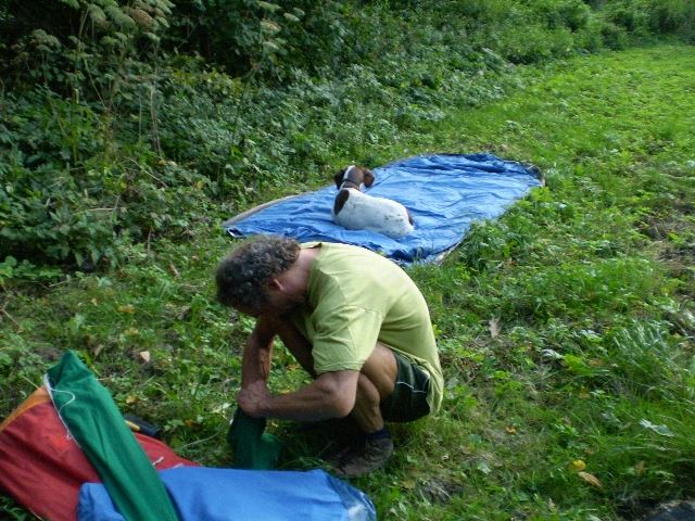 Sátorozás a Bakonyban - A nap végén,a táborhelyen - "Sátrat verünk" (Ammily)  2008.09.06-07.