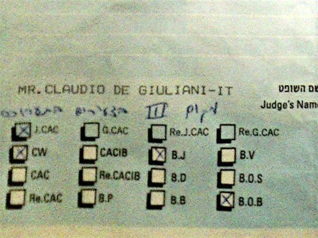 2009.12.19. - Jenny - Tel Aviv Kutyakiállítás - Fiatal osztály: EXCELLENT, JCAC, BJ , CW és BOB(Kitűnő I. Fiatal Győztes, Fajtagyőztes) és a Fiatal BIS körben 3. helyezés
